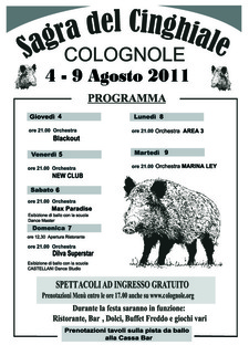 Programma Sagra del Cinghiale 2011 (Immagine Piccola)